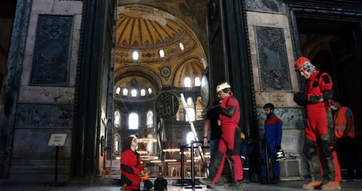 Ayasofya’nın yeraltı yapıları, üç boyutlu olarak tarandı