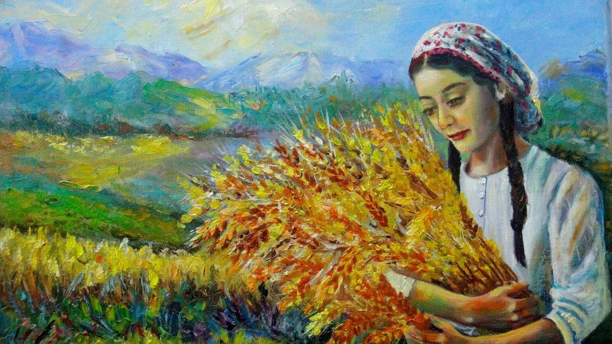 Hataylı ressam, 'spatula' ile resim yapıyor