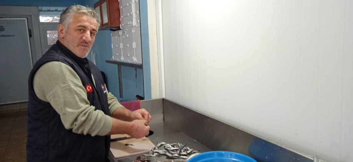 Rize'de korona ilacı diyerek çiğ hamsi yedi