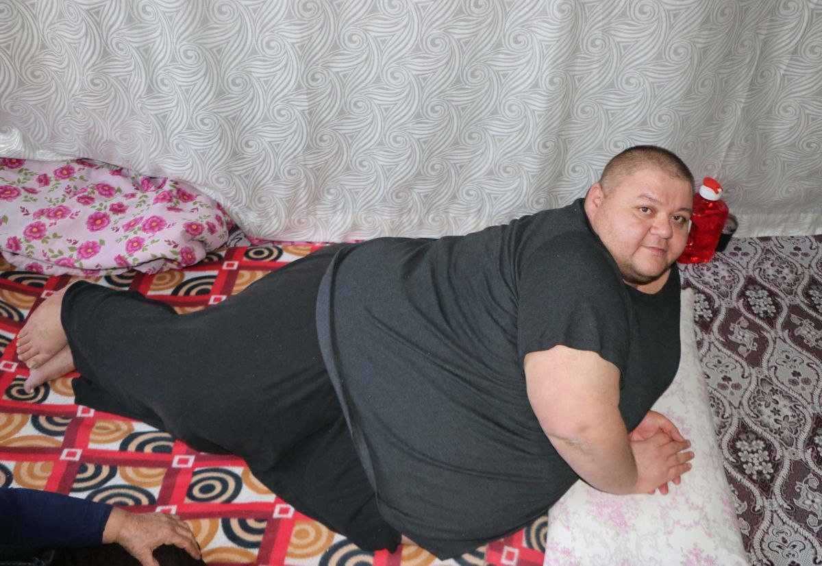 Gaziantep'te 280 kilo olan Aydın, eve hapsoldu