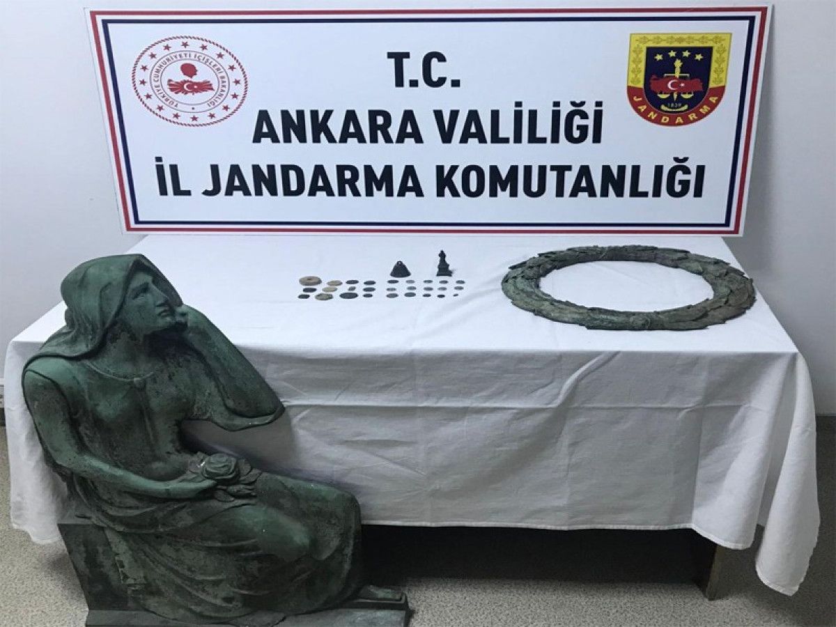 Ankara'da 31 adet tarihi eser ele geçirildi