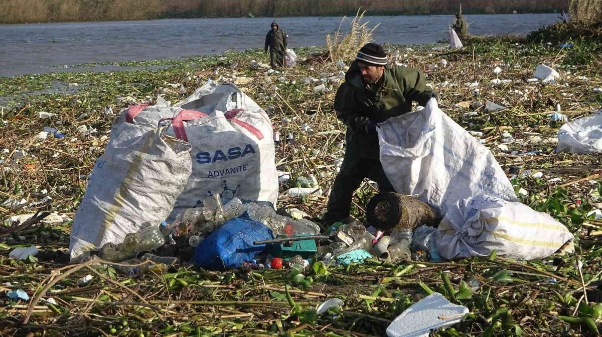 Hatay'da sahile vuran odunlar kışlık yakacakları oldu