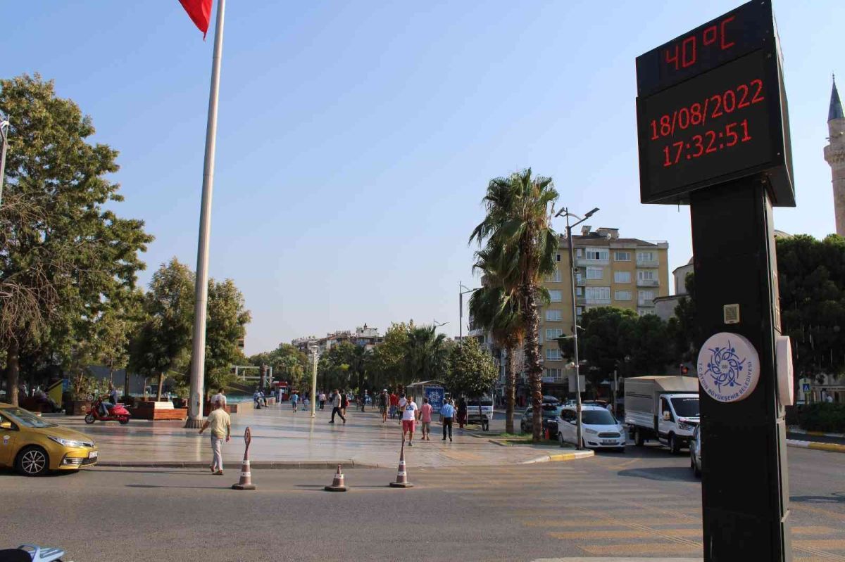 Aydın’da akşam üzeri sıcaklık 40 dereceye ulaştı