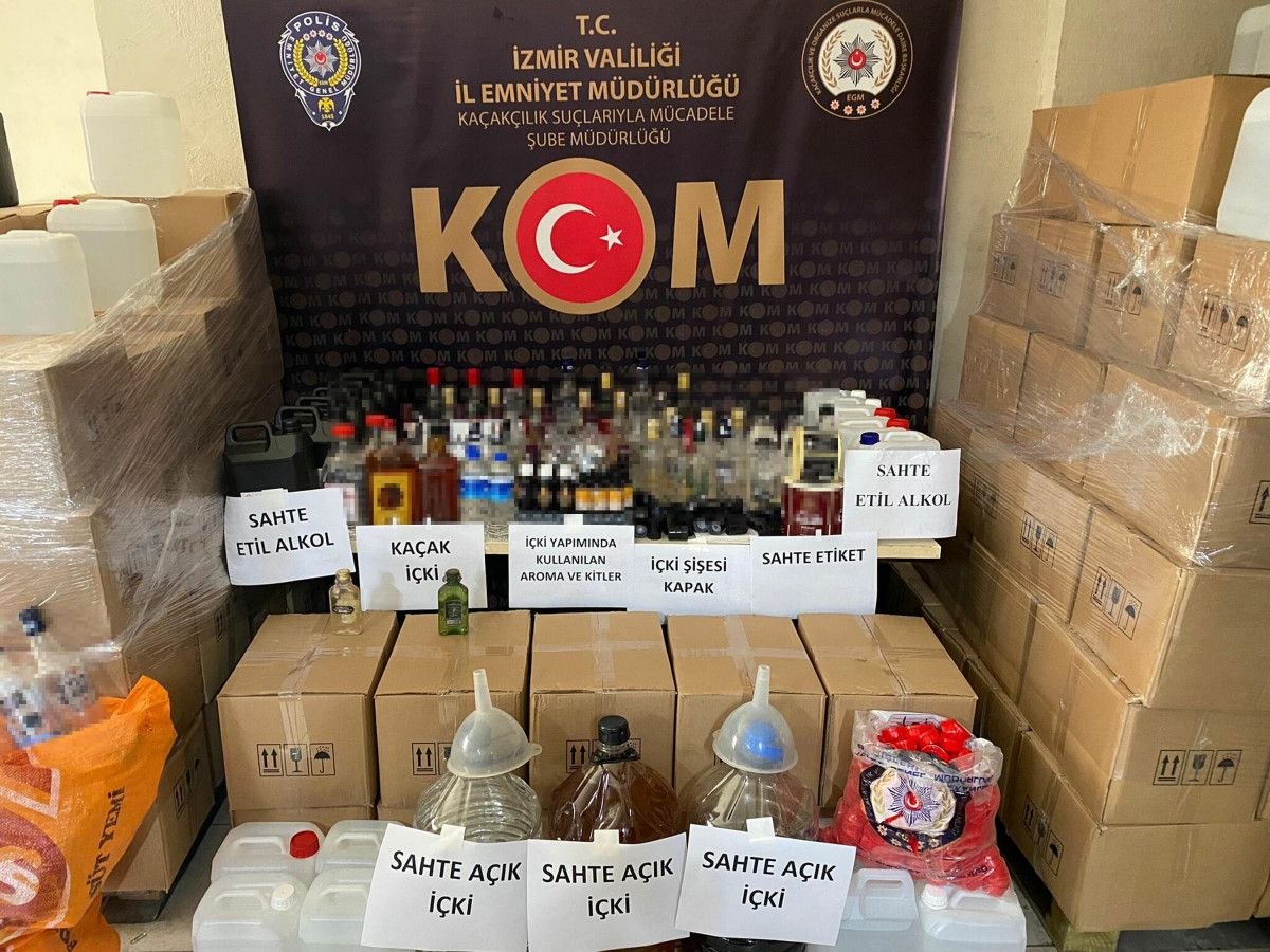 İzmir'de sahte içki operasyonu: 4 tutuklama