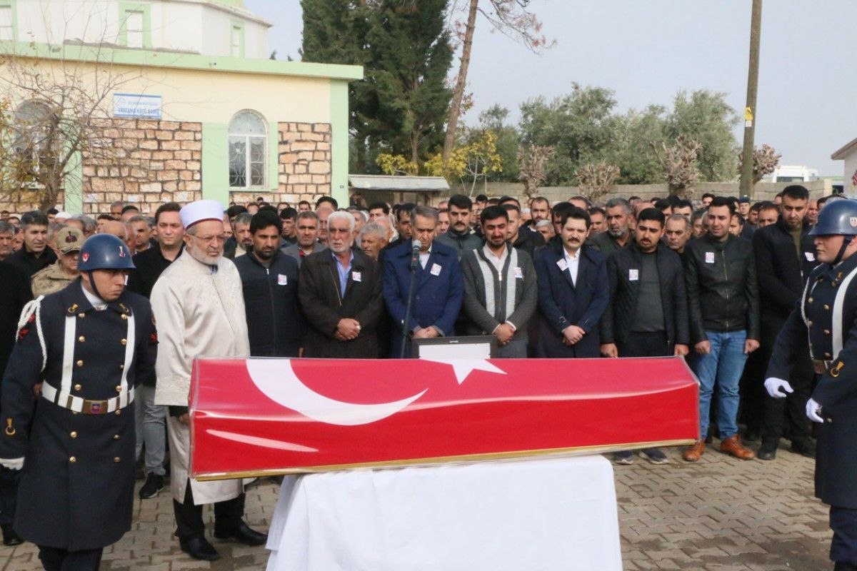Gaziantep'te kazada ölen astsubay, son yolculuğuna uğurlandı