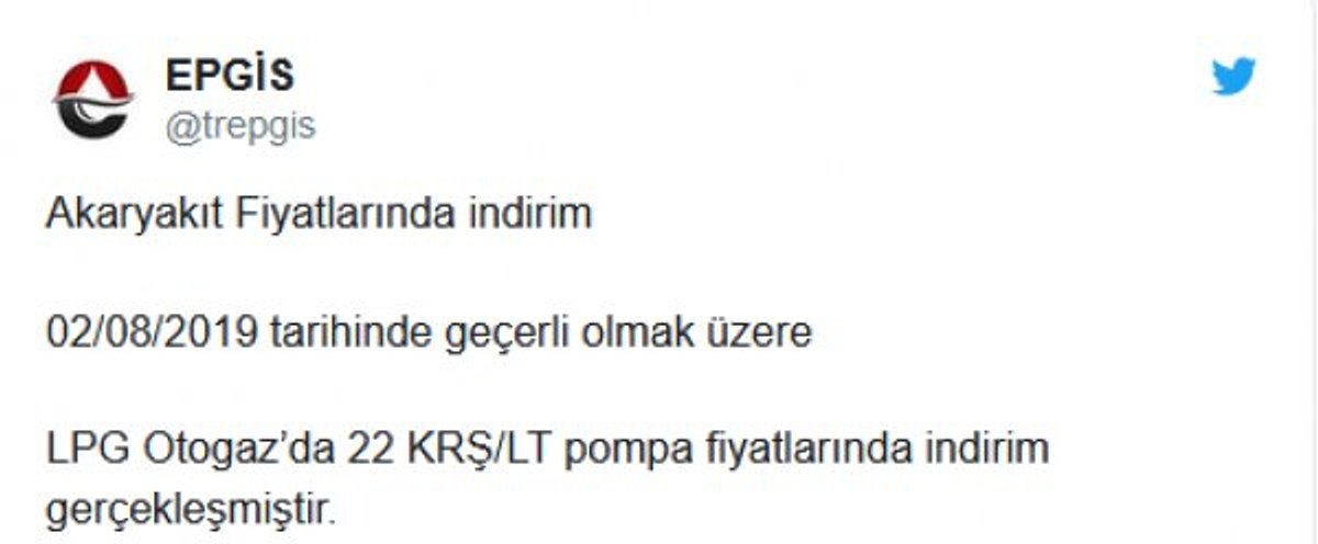 LPG otogaz litre fiyatına indirim