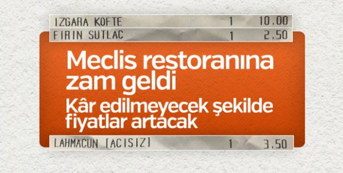 TBMM'de içecek fiyatları da zamlandı