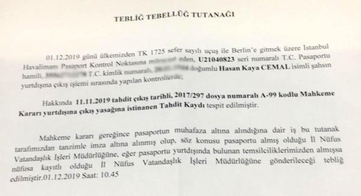 Hasan Cemal'e yurt dışı çıkış yasağı getirildi