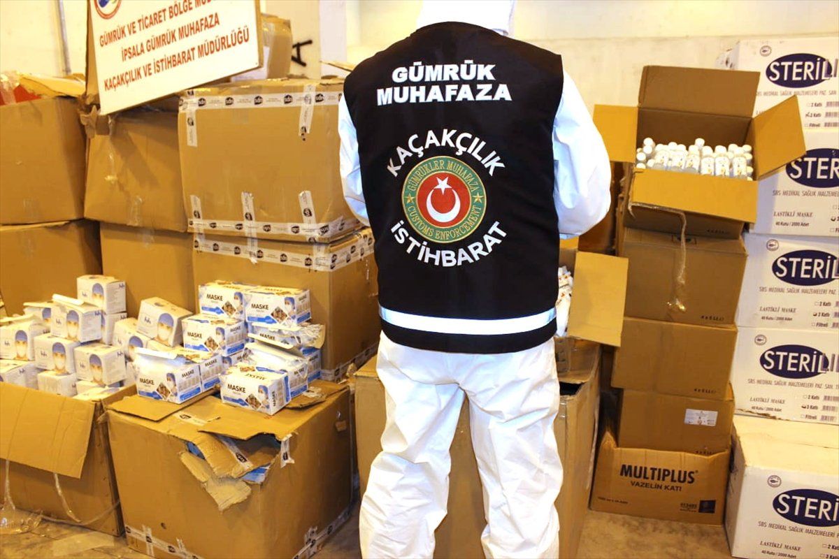 İpsala'da 760 bin tıbbi maske ele geçirildi