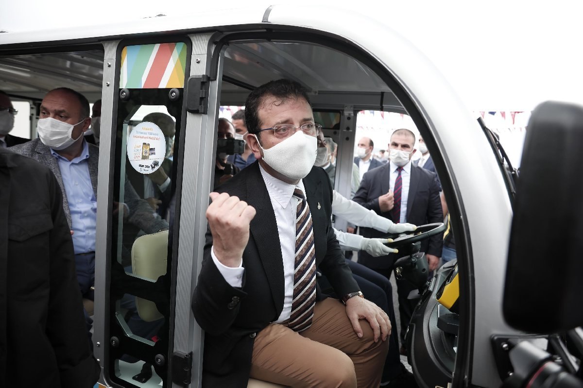 İmamoğlu'nun denediği araçta kalabalık krizi