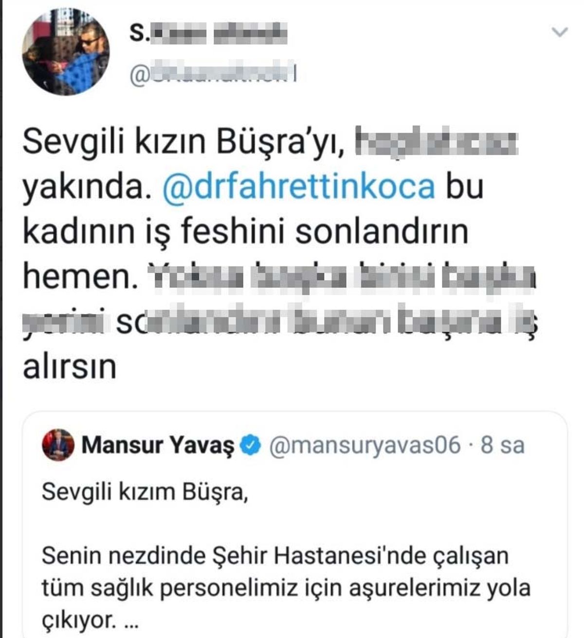 Büşra Hemşire'ye hakaret eden şahıs adliyeye çıkarıldı