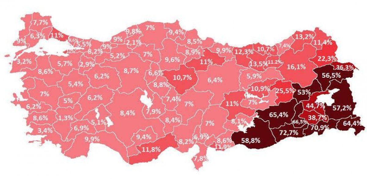 Türkiye'de kaçak elektrik kullanım haritası