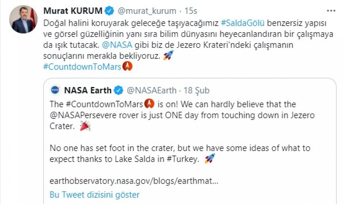 Murat Kurum: Salda Gölü bilime ışık tutacak