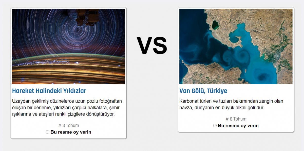 NASA fotoğraf yarışması Van Gölü'ne nasıl oy verilir? NASA Van Gölü oylama ekranı 2021..
