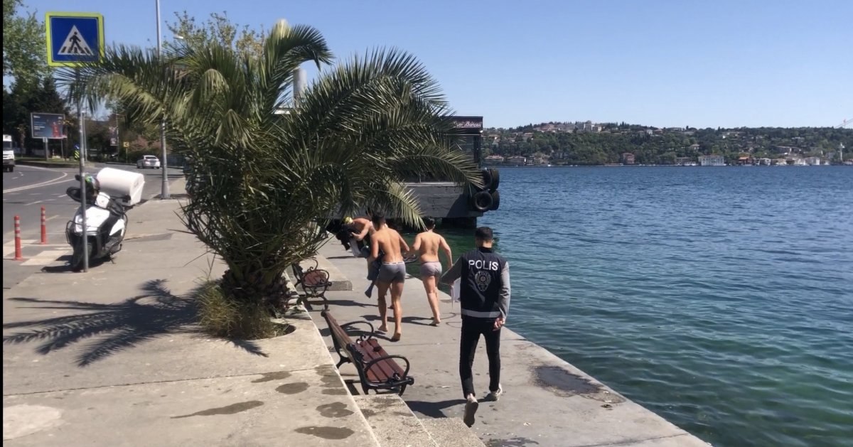 Sarıyer’de denizde yakalanan gençlerin kaçışı