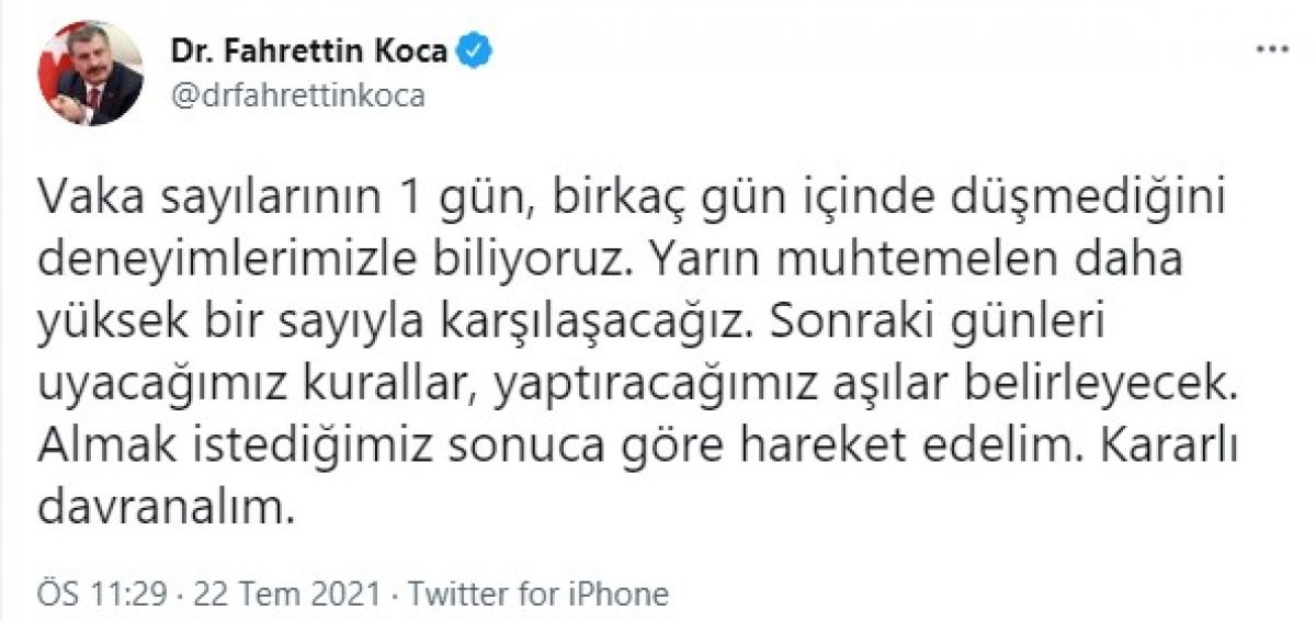 Fahrettin Koca'dan aşı olun çağrısı