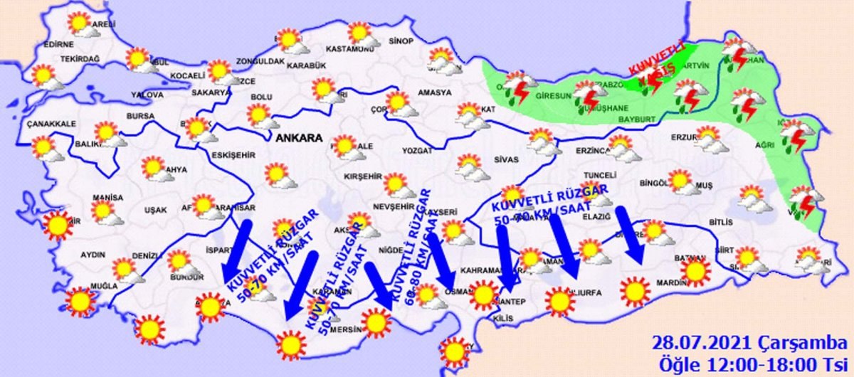 28 Temmuz 2021: Bugün hava nasıl olacak?