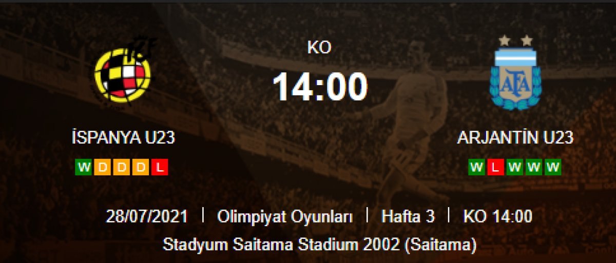 İspanya - Arjantin U23 maçı ne zaman, saat kaçta? 2020 Tokyo Olimpiyatları İspanya - Arjantin U23 maçı...