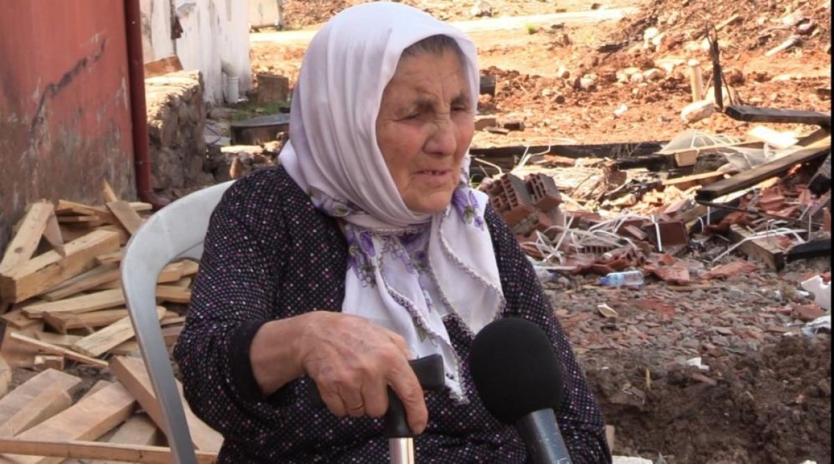 Isparta'da evi yanan kadın için seferber oldular