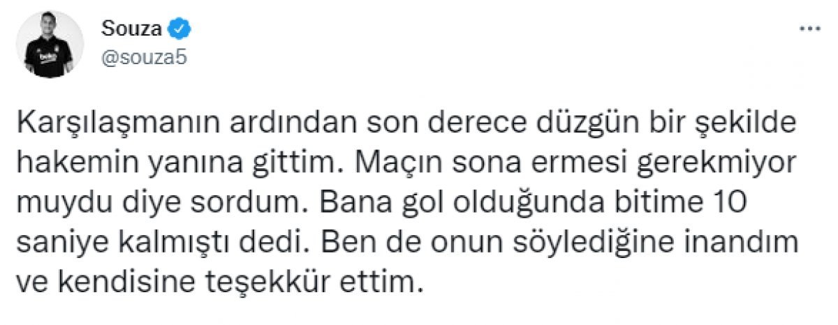 Josef De Souza: Maç bir dakika fazla oynandı