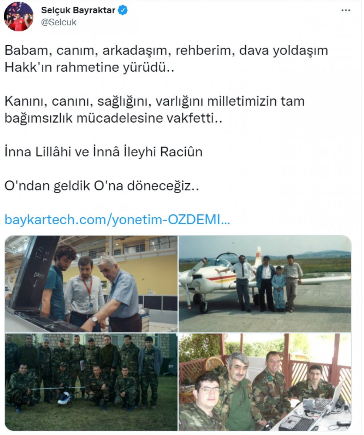 Selçuk Bayraktar'ın babası Özdemir Bayraktar hayatını kaybetti