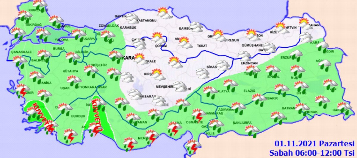 1 Kasım 2021: Bugün hava nasıl olacak?