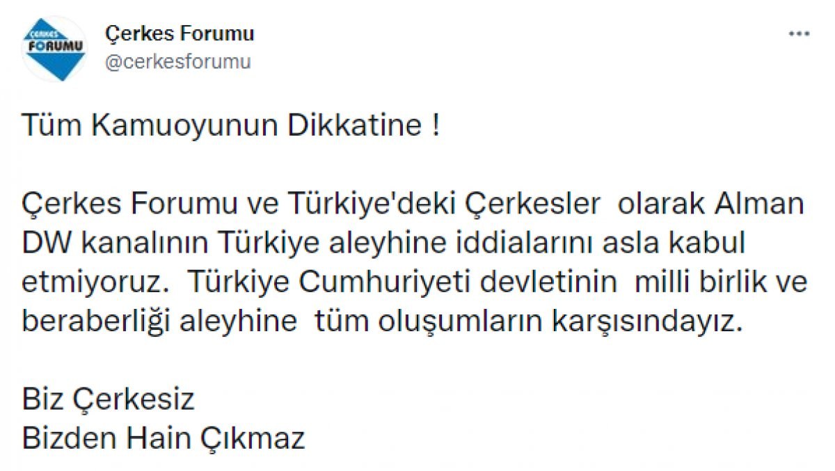Çerkeslerden Deutsche Welle'ye tokat gibi yanıt