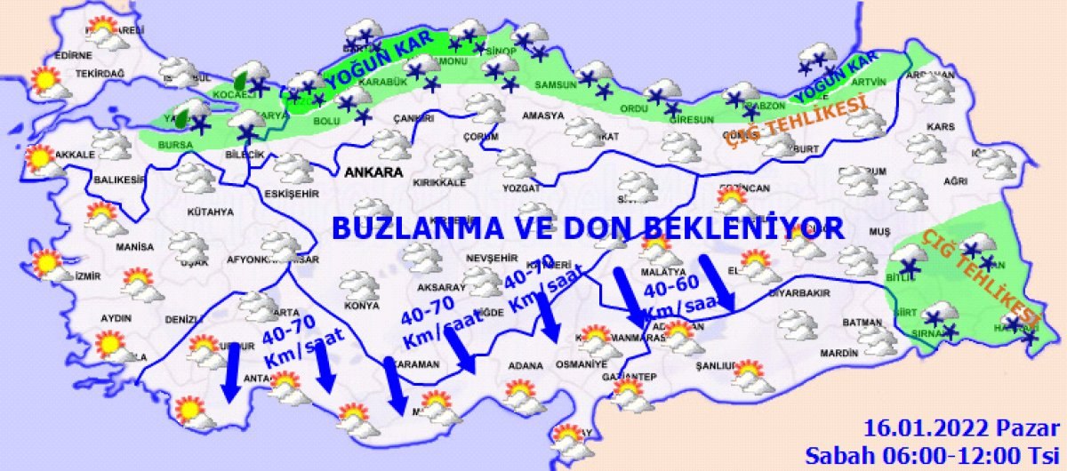 16 Ocak Pazar 2022: Bugün hava nasıl olacak? İl il tahminler...