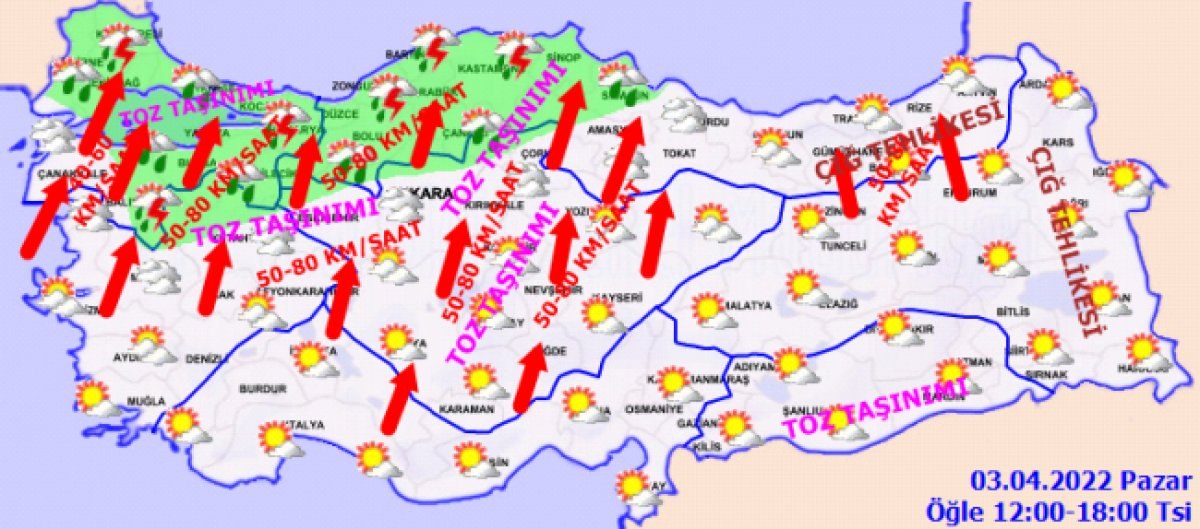 Meteoroloji, 49 il için turuncu ve sarı kodlu uyarıda bulundu