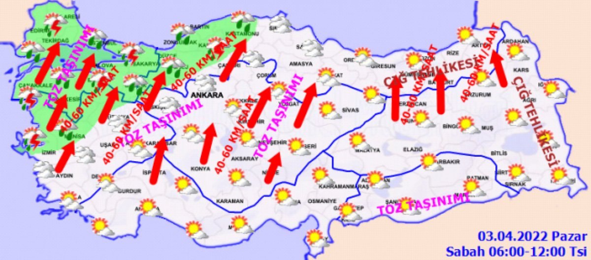 Meteoroloji, 49 il için turuncu ve sarı kodlu uyarıda bulundu