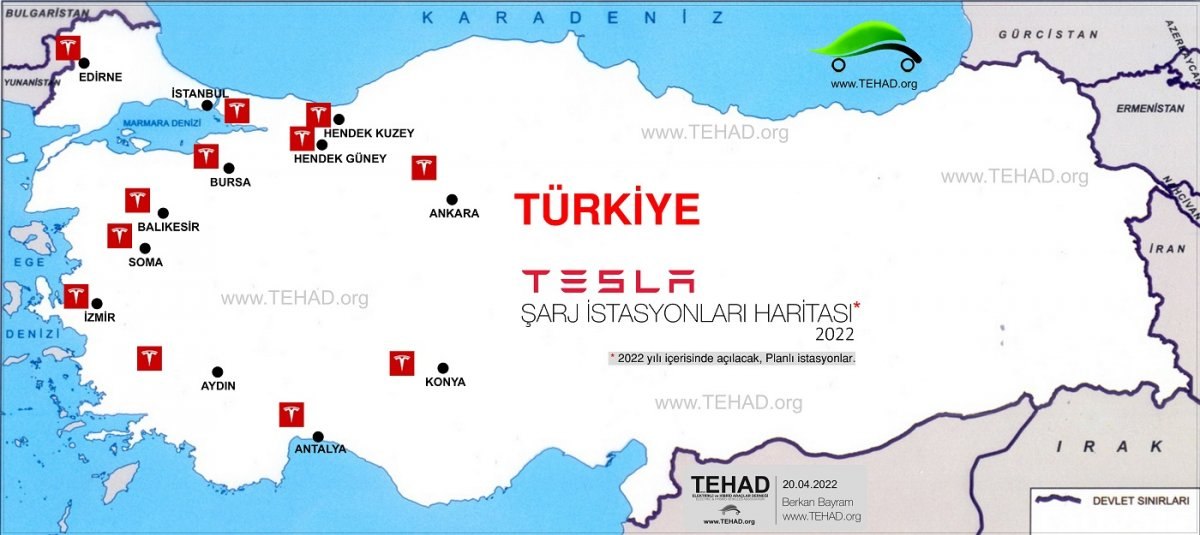 Tesla, Türkiye'deki şarj istasyonlarını artırıyor