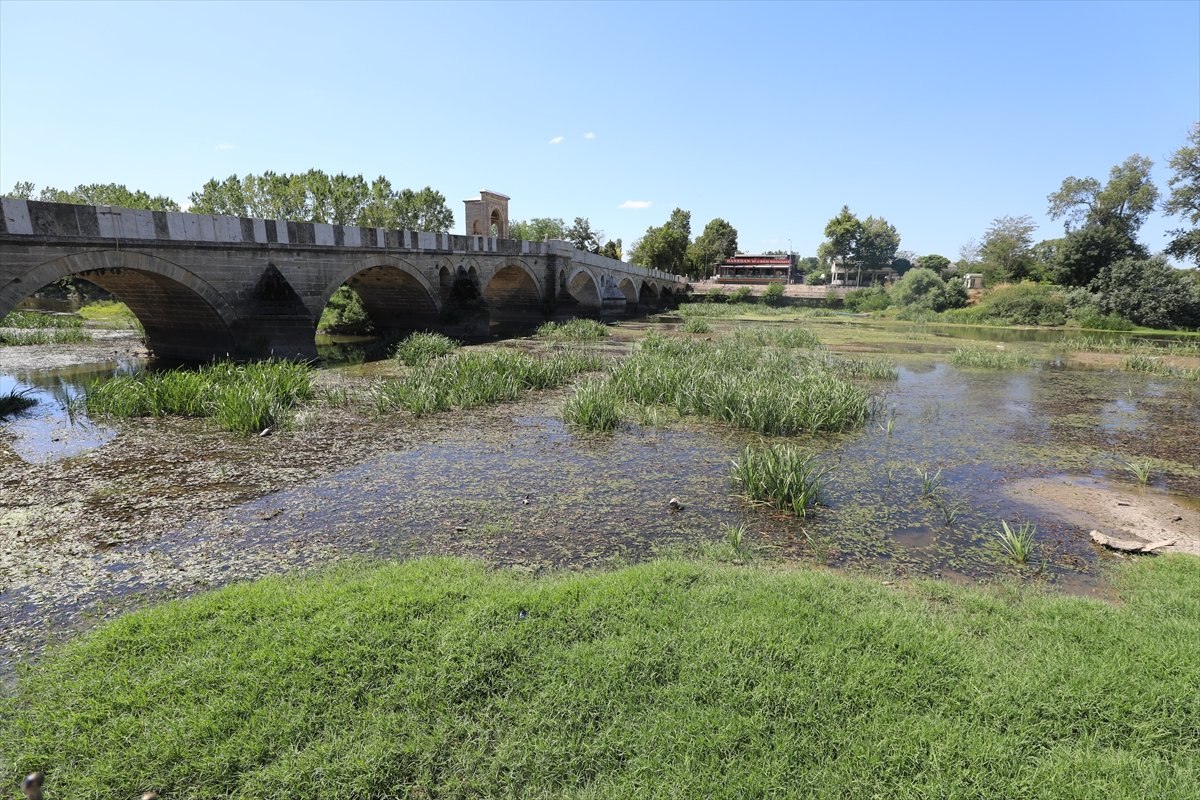 Tunca ve Meriç Nehri'nin debisinde düşüş yaşanıyor
