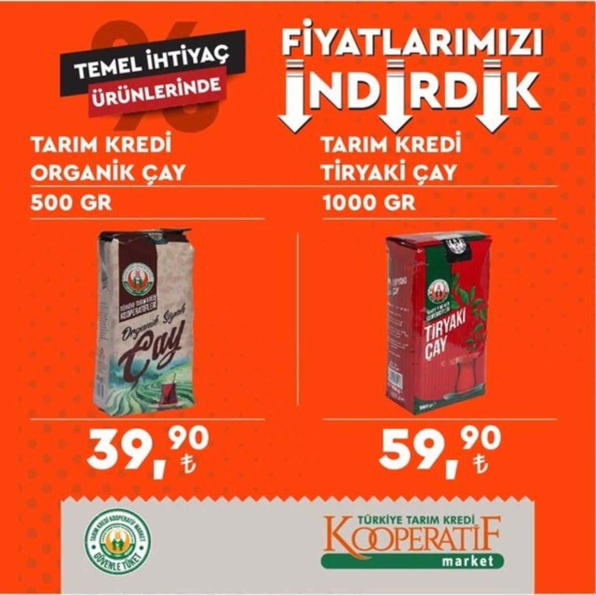TARIM KREDİ MARKETLERİ İNDİRİMLİ ÜRÜNLER KATALOĞU! Hangi ürün ne kadar?