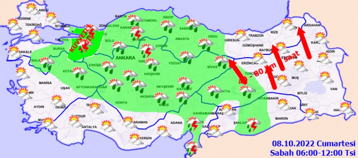 Meteoroloji uyardı: Yurt genelinde sağanak var