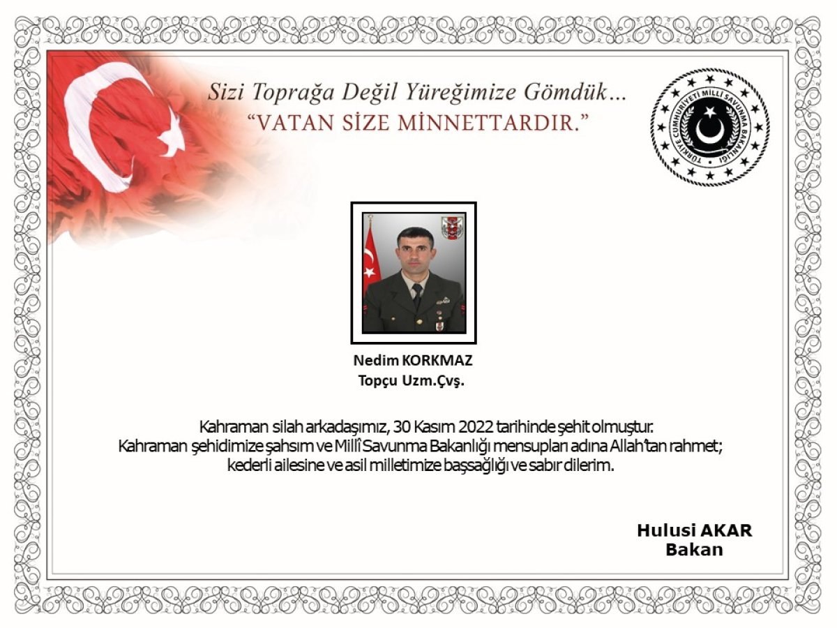 Pençe Kilit operasyonunda 1 asker şehit oldu