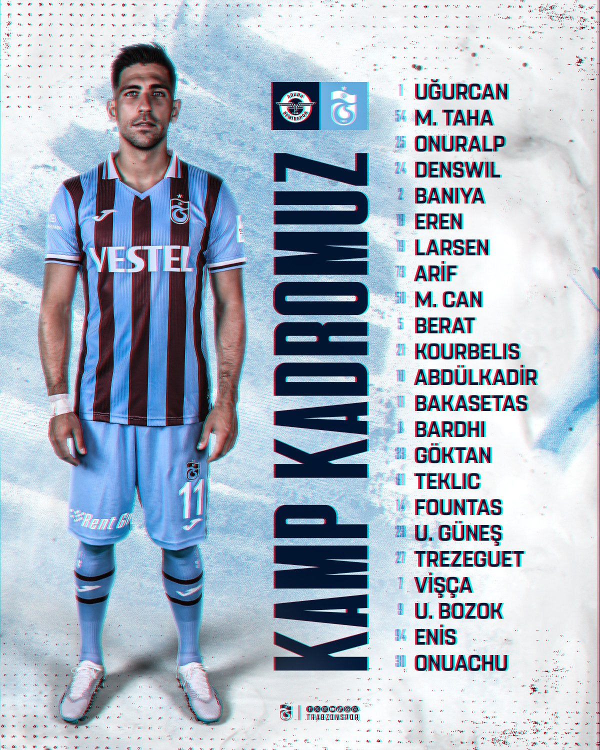 Trabzonspor'un Adana Demirspor Kafilesi Belirlendi! 3 Eksik Var