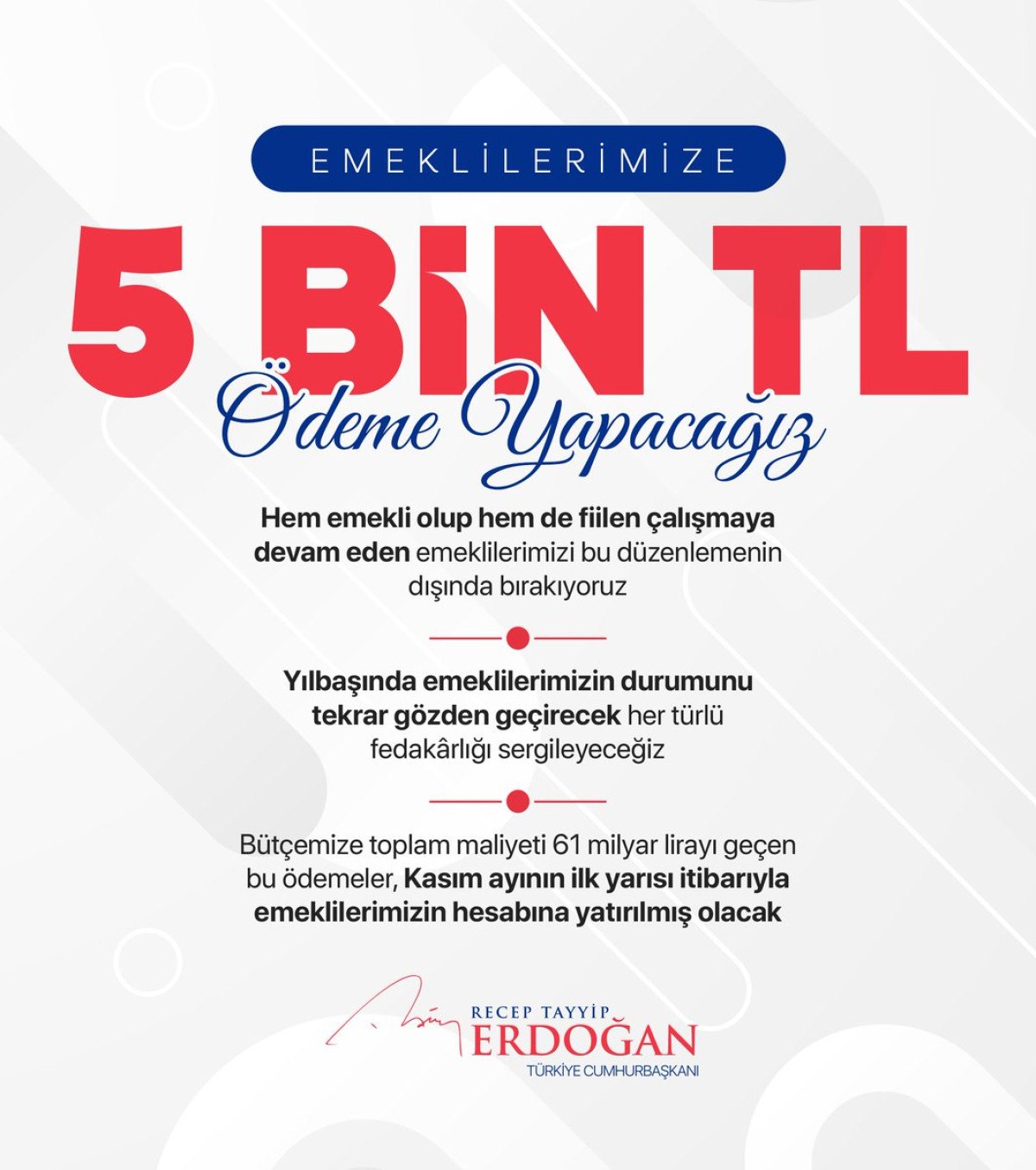 Emeklİlere 5 Bİn Tl MÜjdesİ Cumhurbaşkanı Resmen Duyurdu Cumhuriyet Bayramı Ikramiyesi Ne