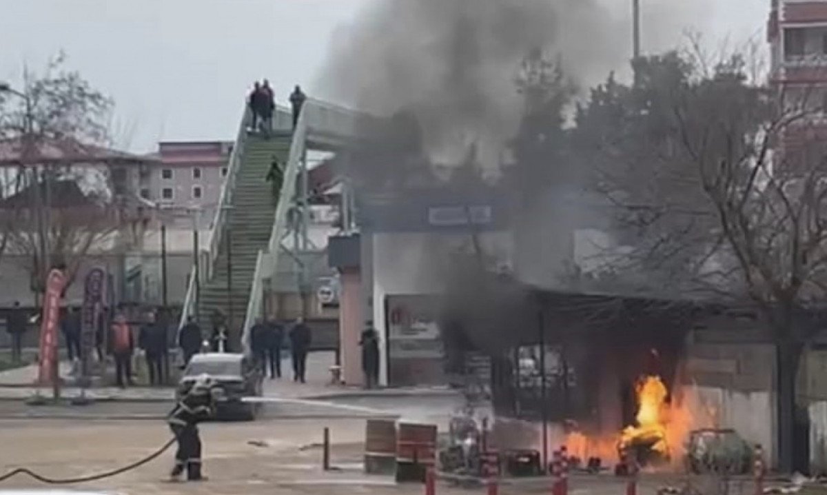 Gaziantep'de sobaya benzin dökünce iş yeri yandı