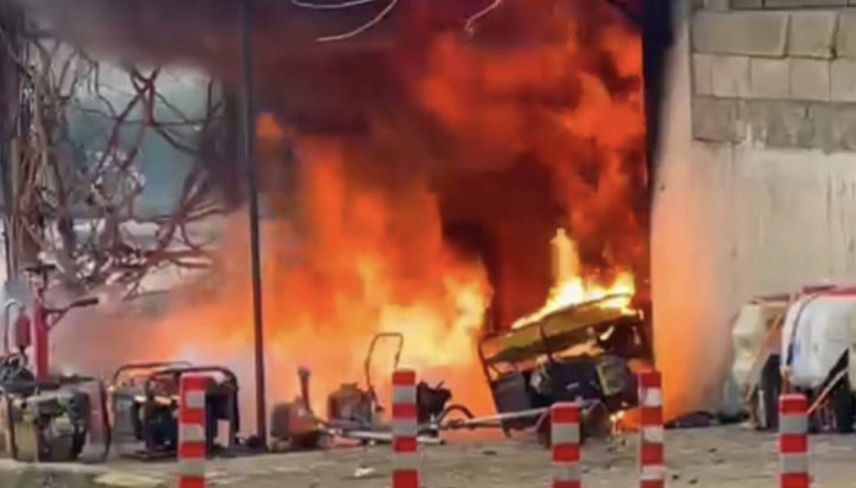 Gaziantep'de sobaya benzin dökünce iş yeri yandı