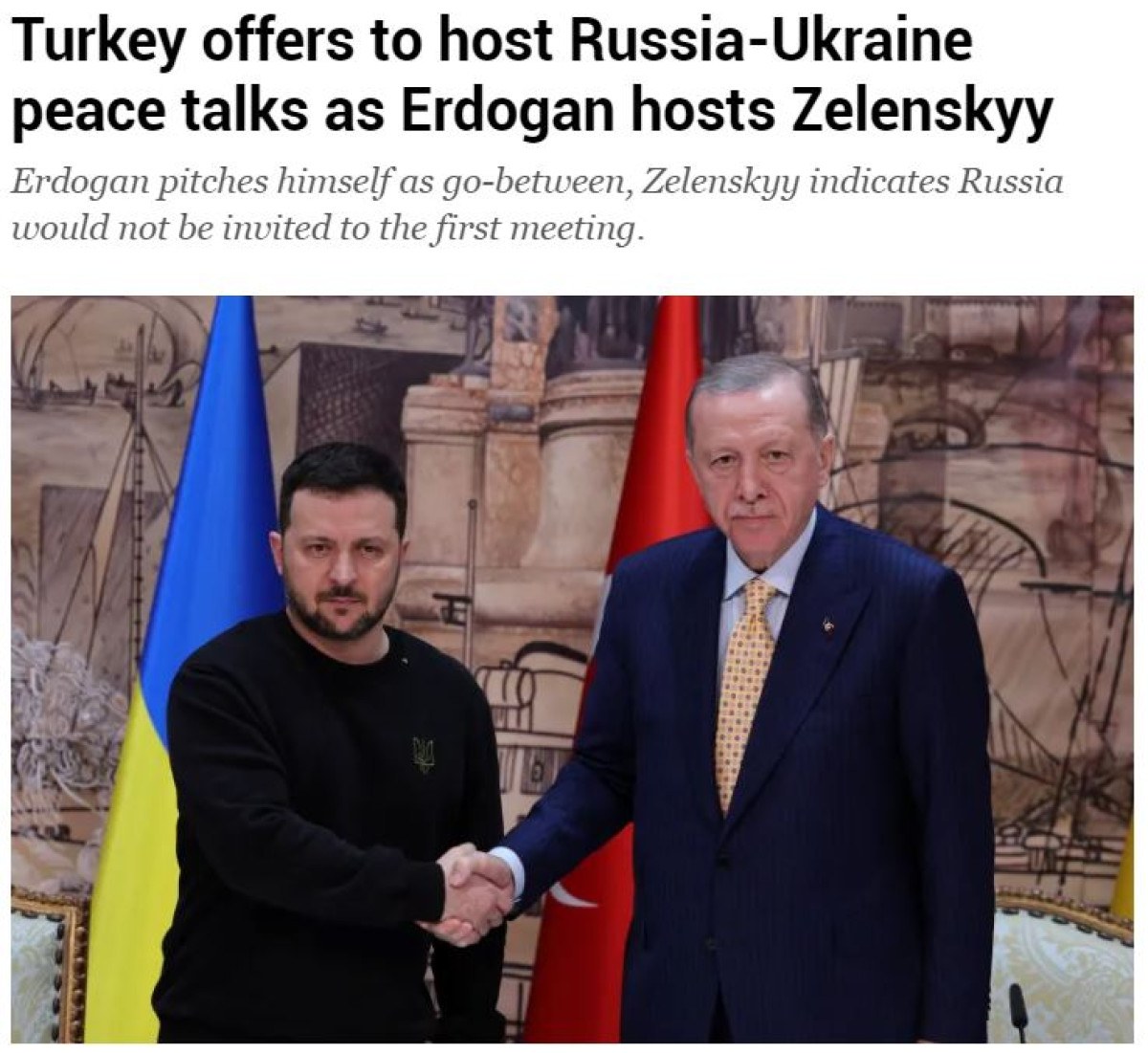 Erdoğan'ın Ukrayna ile Rusya arasında barış zirvesi önerisi dünya basınında - Resim : 2