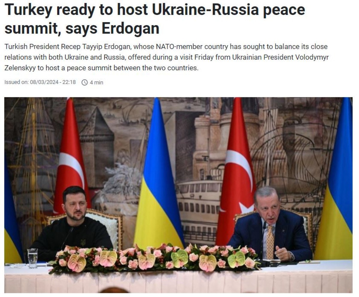 Erdoğan'ın Ukrayna ile Rusya arasında barış zirvesi önerisi dünya basınında - Resim : 3