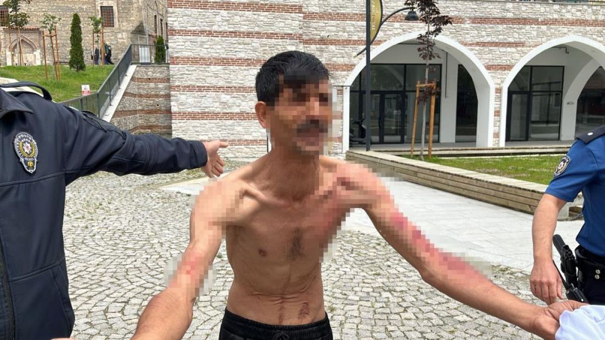 Bolu'da '�ocuklar�m a�' eylemi yapan adam�n �zerine kay�tl� 6 ara� ��kt�