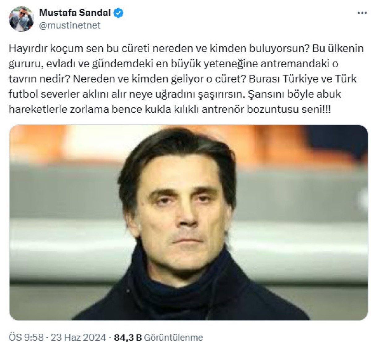 Mustafa Sandal'dan Montella'ya Arda Güler tepkisi: "Hayırdır koçum..."