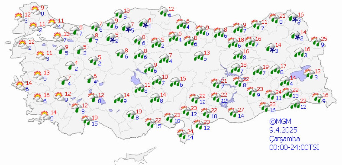 AKOM'dan Kuvvetli Sağanak ve Karışık Yağış Uyarısı