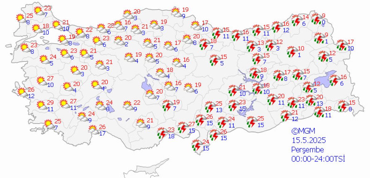 İstanbul ve Çevresine Şiddetli Sağanak Yağış Uyarısı