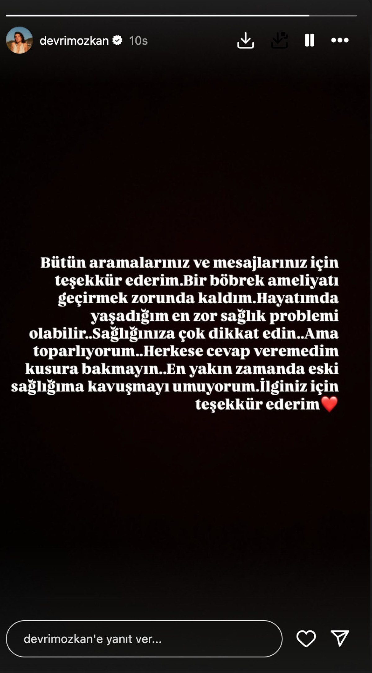 Devrim Özkan'ın Sağlık Problemi ve Güncel Durumu