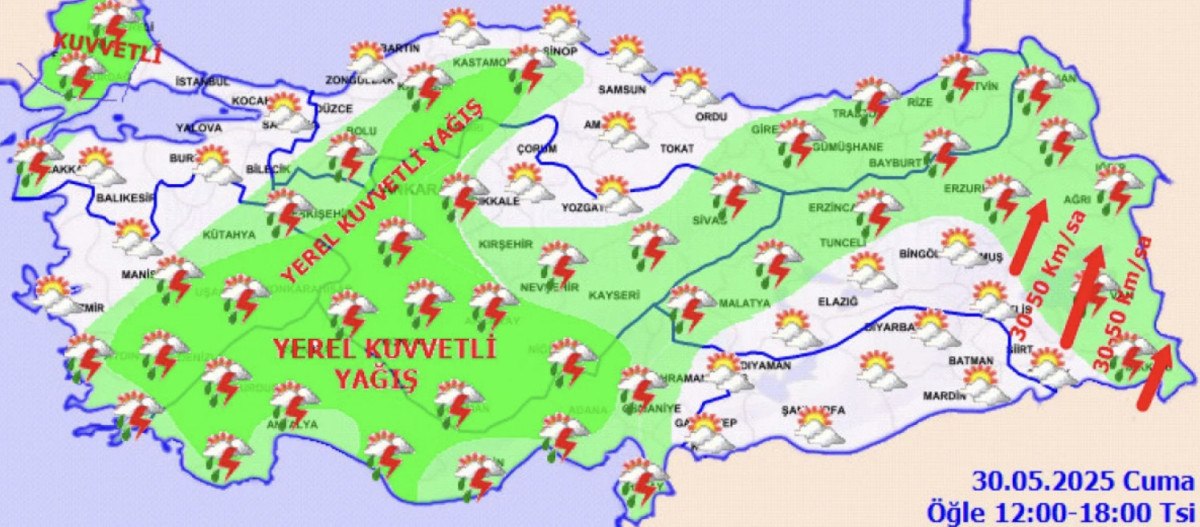 Haber Merkezi'nden Meteoroloji Genel Müdürlüğü'nden Güncel Hava Tahmini