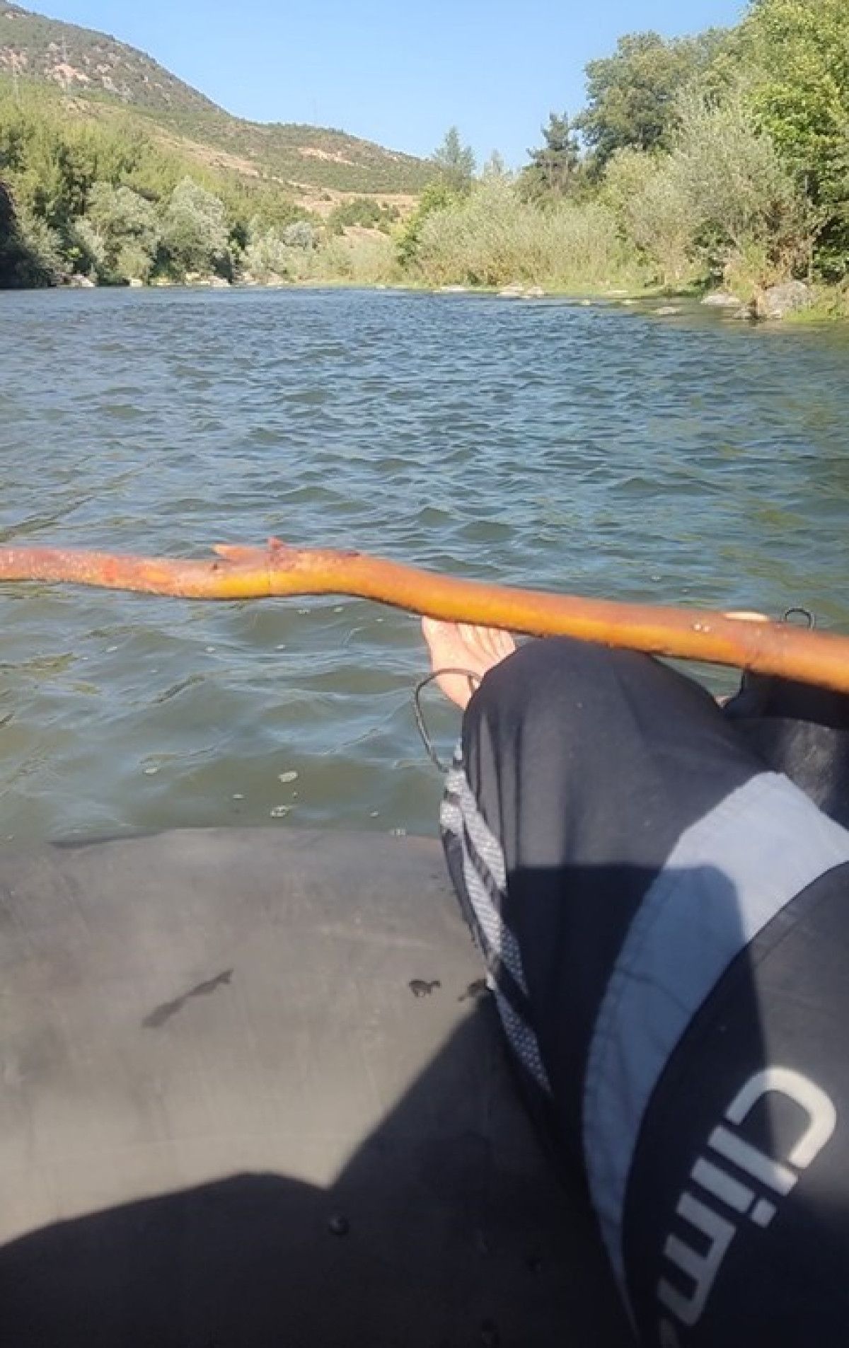 Tokat'ta traktör şambreli ile rafting