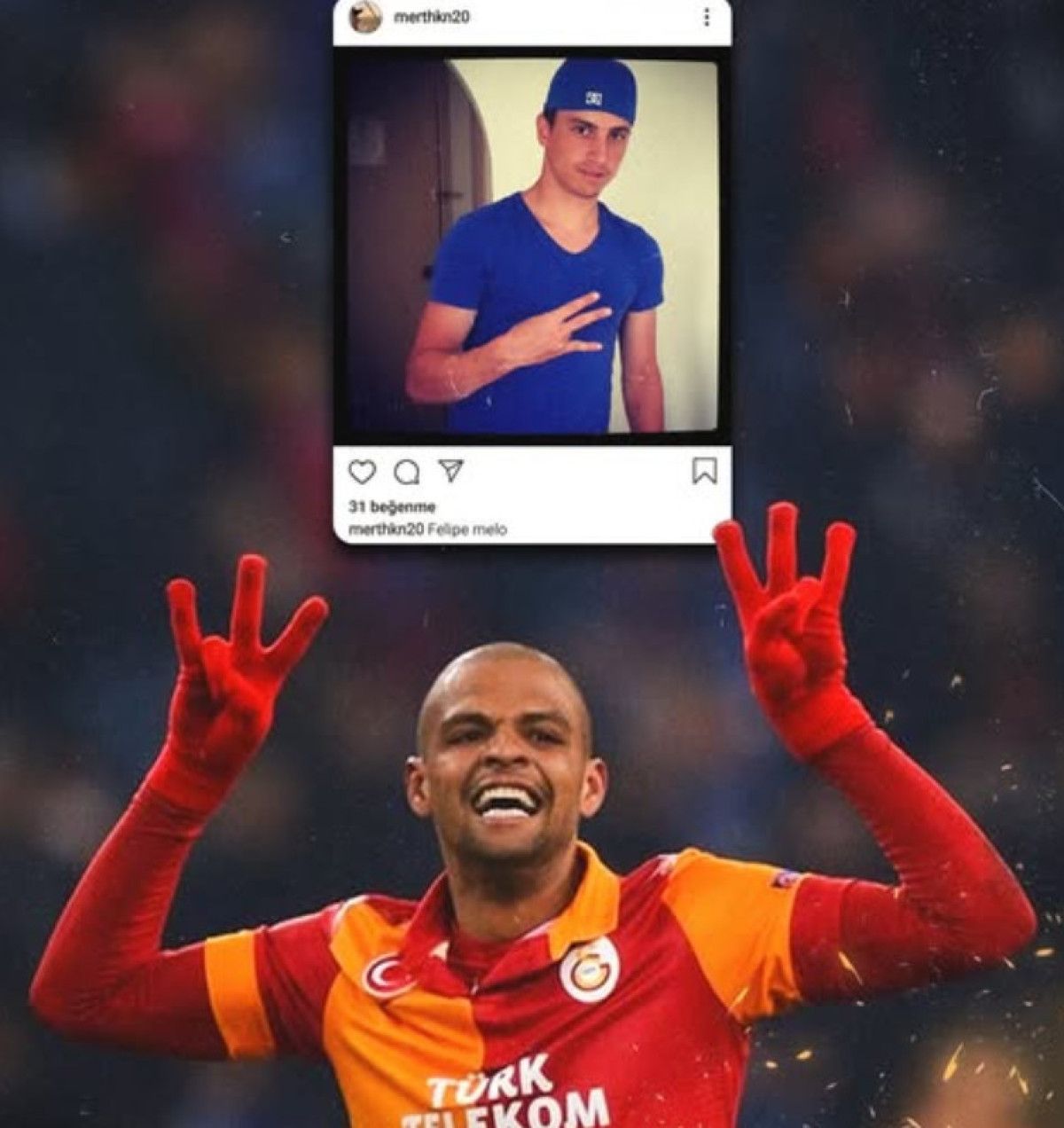 Felipe Melo'dan sosyal medyayı sallayan Mert Hakan Yandaş paylaşımı!