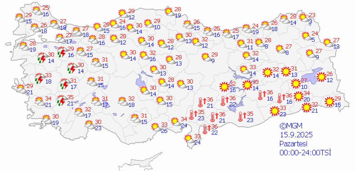 Türkiye Genelinde Son Hava Durumu: Sıcaklıklar Yine Mevsim Normallerinin Üstünde